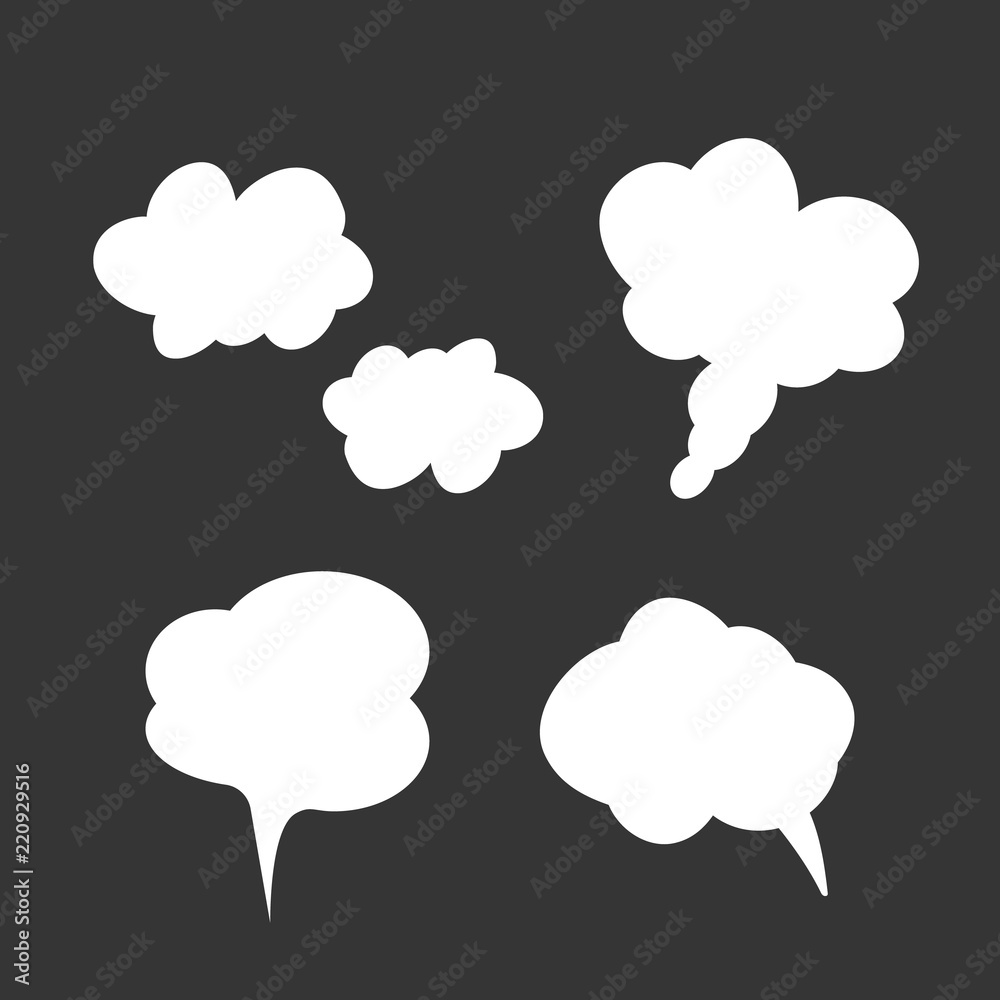 Smoke vector clouds. Fog and steam cartoon vector illustration Smoke vector clouds. Fog and steam cartoon vector illustration