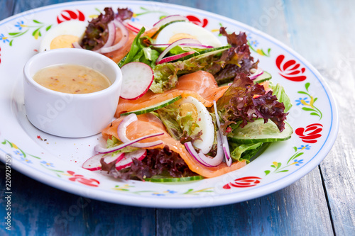 salad with salmon