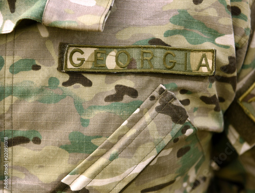 Quadro su tela Georgia army uniform. Georgian troops