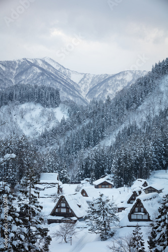 富山県 相倉合掌造り集落 雪景色