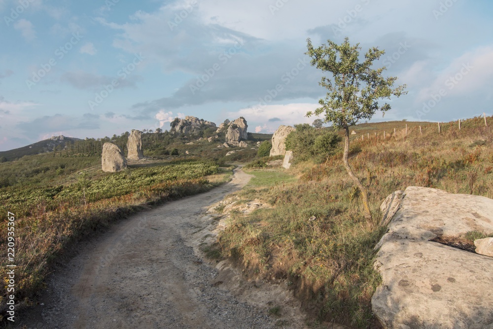 Megaliths at sunset Megaliths at sunset