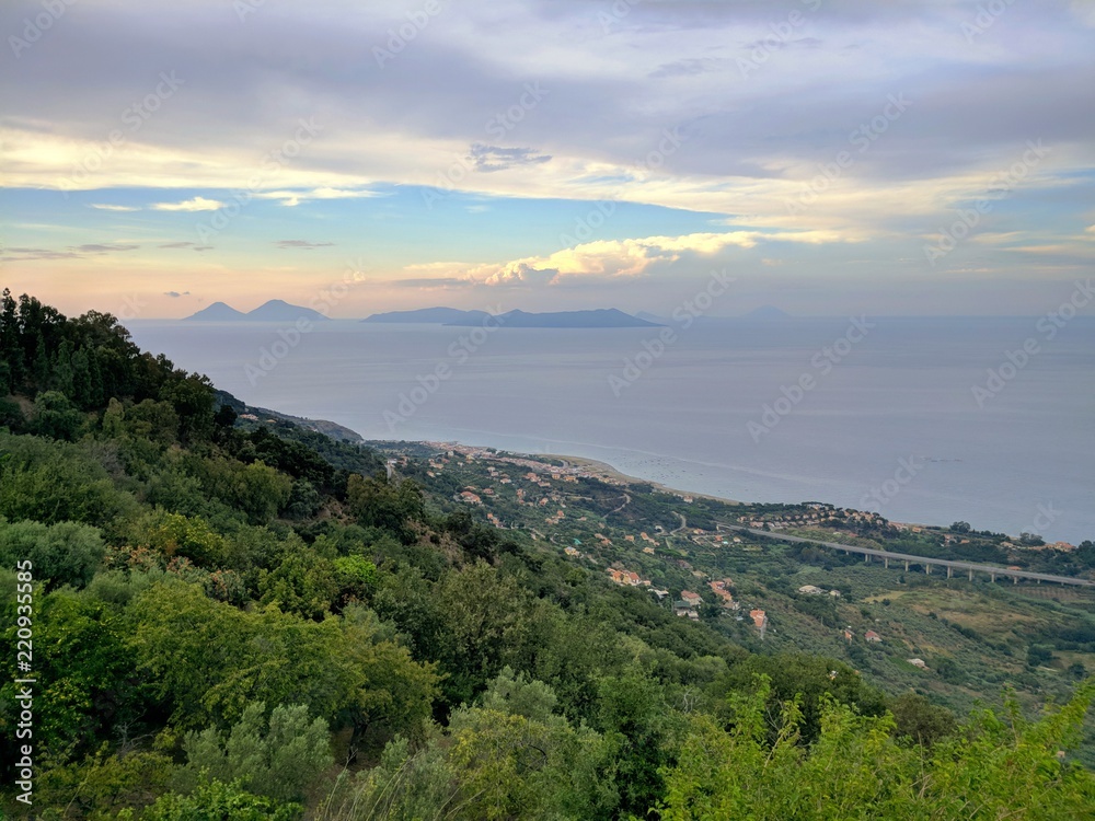 Landscape of nature and sea Landscape of nature and sea