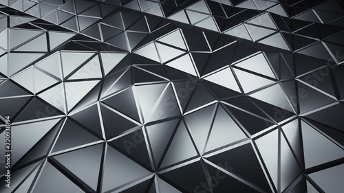 Futuristic polygonal grey s...