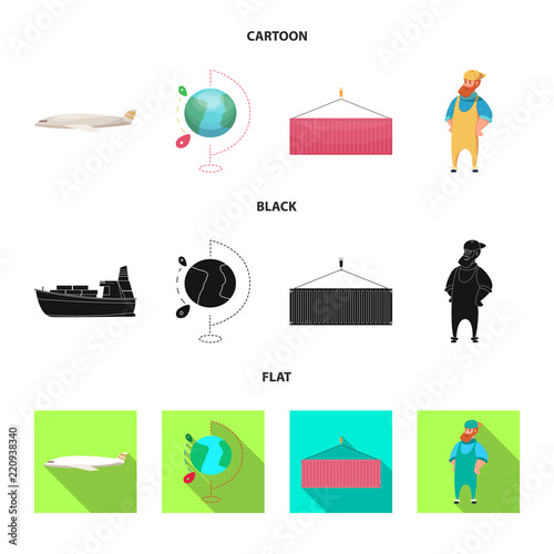 Vector design of goods and cargo logo. Collection of goods and warehouse stock symbol for web.