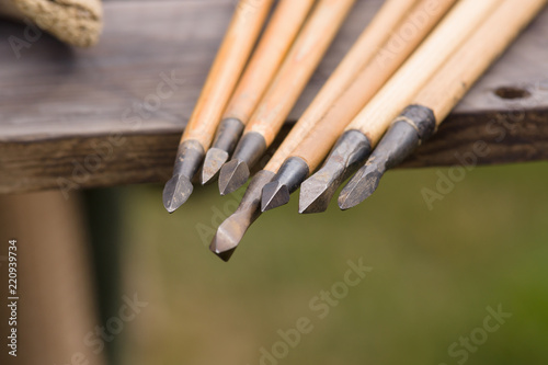 Photos Medieval arrow heads or bodkin points a specialised arrowhead intended to pierce