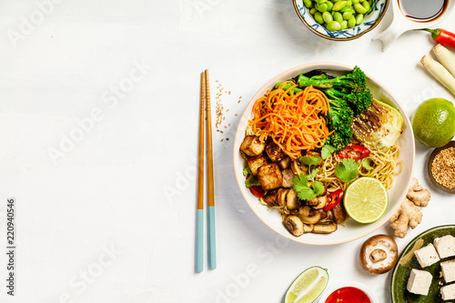 Asian Tofu Soba Noodle Bowl