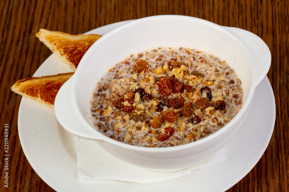 Buckwheat porridge with nuts Buckwheat porridge with nuts