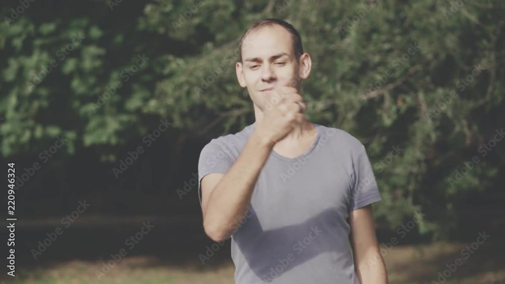 Portrait of man holding bitcoin in his hand. Portrait of man holding bitcoin in his hand.