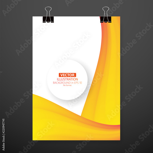 Modern abstract cover. Cool gradient waves composition. Eps10 vector.