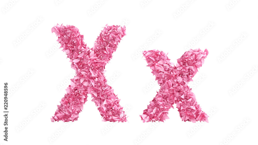 Pink flowers font. 3d illustration, 3d rendering. Pink flowers font. 3d illustration, 3d rendering.
