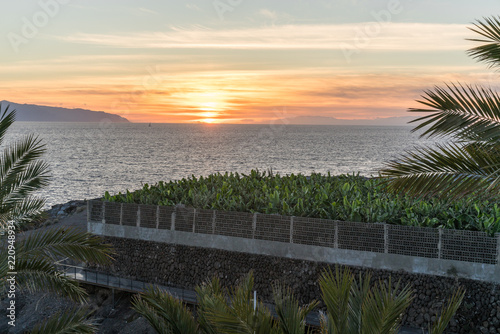 Sunset over the Atlantic ocean, Spain, Tenerife, an image taken during a vacation 