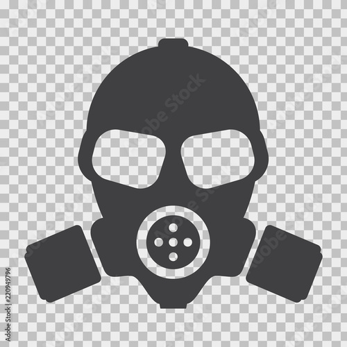 Vector Gas mask with flat and solid color style.