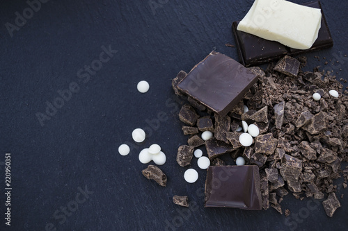 Fototapeta Naklejka Na Ścianę i Meble -  Chocolate is white and black.