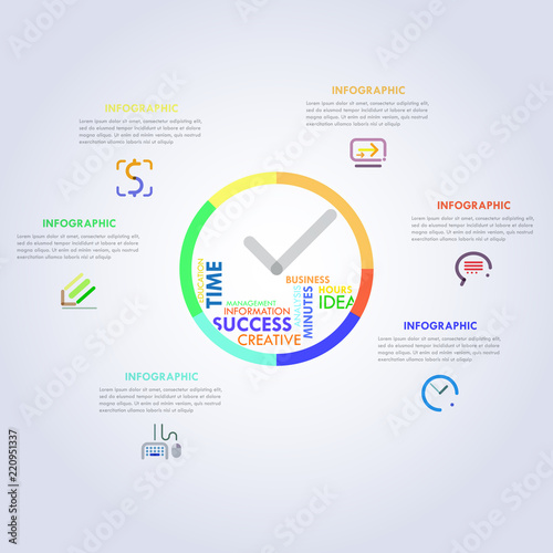 Abstract timeline of succesful business Vector illustration