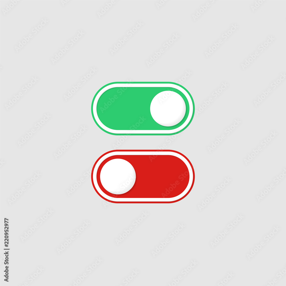 Switches on and off. Vector icon Switches on and off. Vector icon