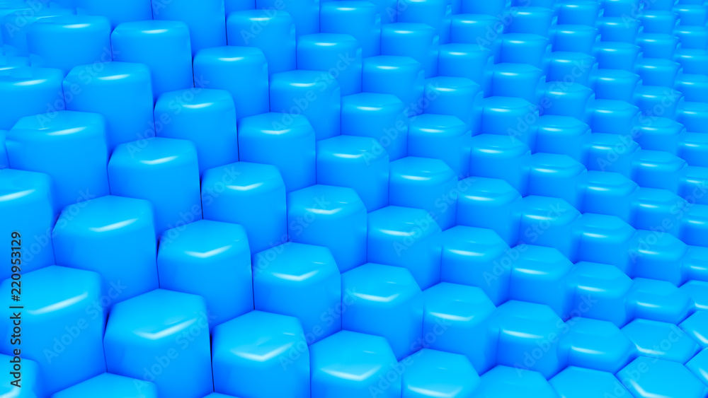 Blue hexagon background. 3d illustration, 3d rendering. Blue hexagon background. 3d illustration, 3d rendering.