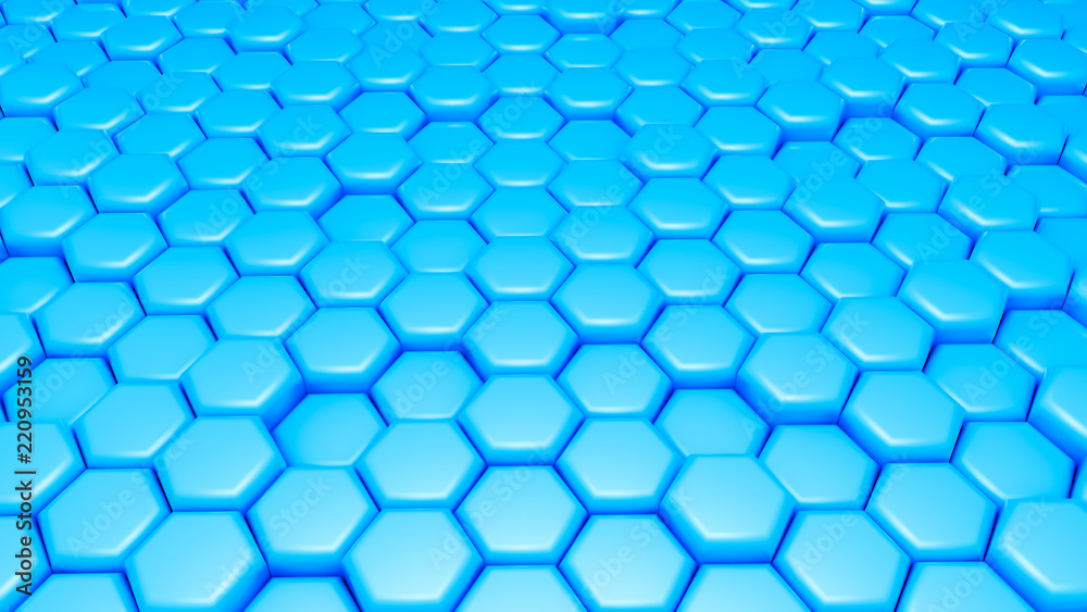 Blue hexagon background. 3d illustration, 3d rendering. Blue hexagon background. 3d illustration, 3d rendering.