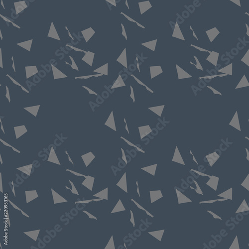 UFO military camouflage seamless pattern in navy blue and grey colors