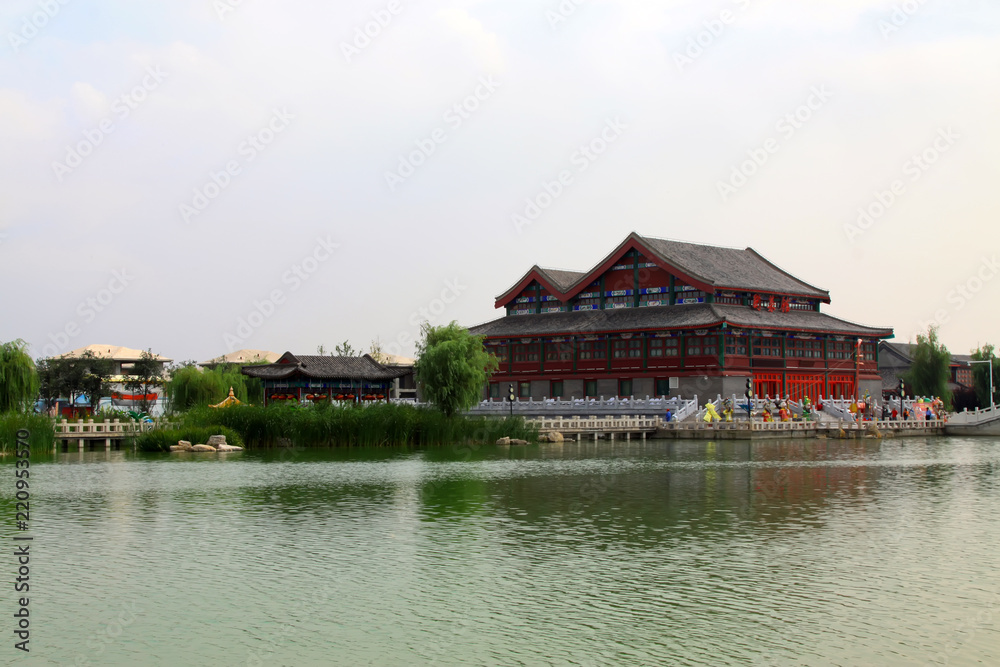 Chinese ancient architecture in a park