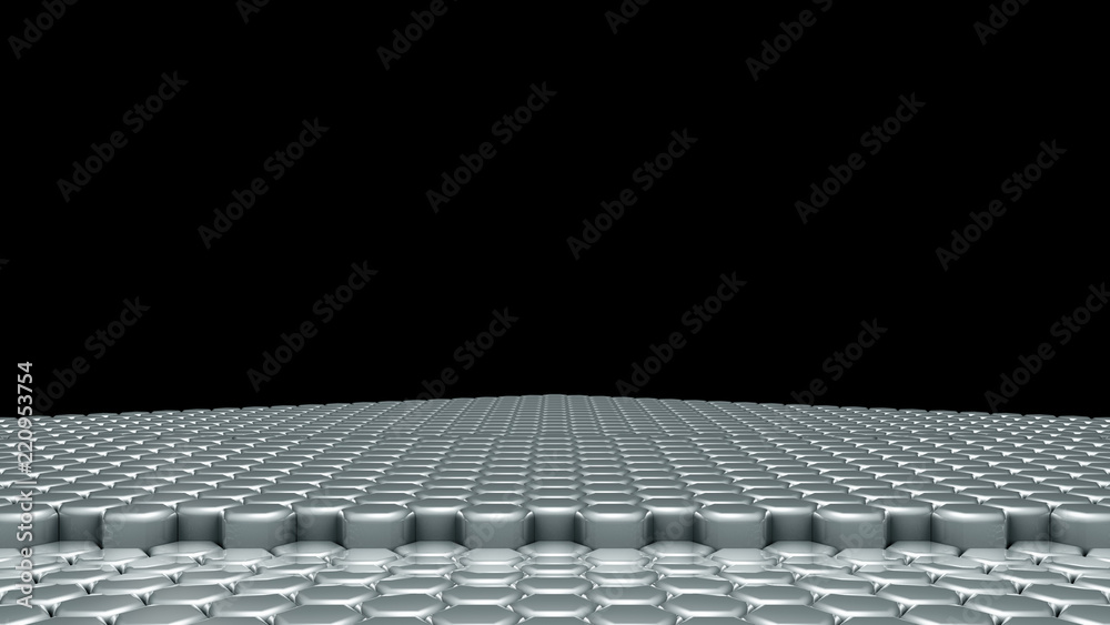 Obraz premium Green hexagon background. 3d illustration, 3d rendering.