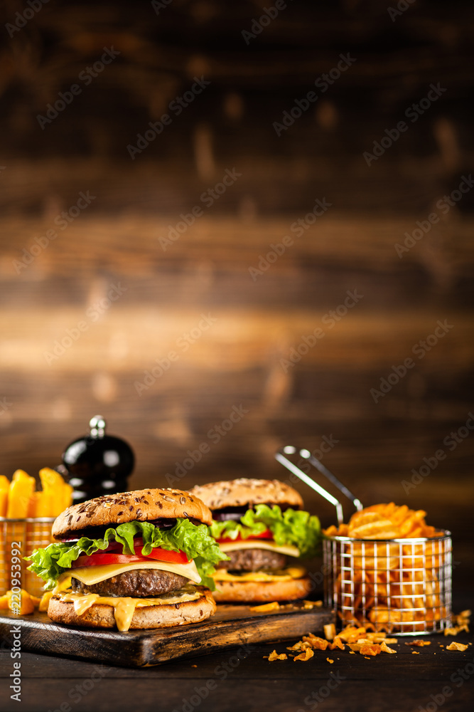 Delicious grilled burgers Delicious grilled burgers