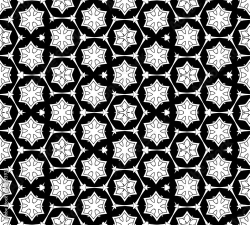 Abstract seamless black and white pattern