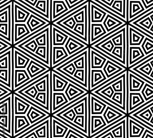 Abstract seamless black and white pattern