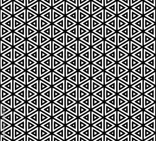 Abstract seamless black and white pattern