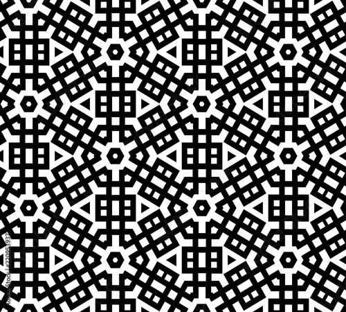 Abstract seamless black and white pattern