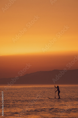 sunset padle surf photo