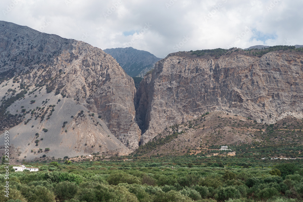 The Ha gorge mountain valley, Crete, Greece