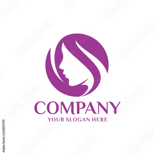 Salon, Beauty Woman Face Logo Vector