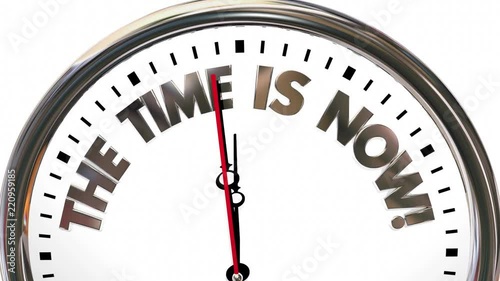 The Time is Now Urgent Action Needed Clock 3d Animation