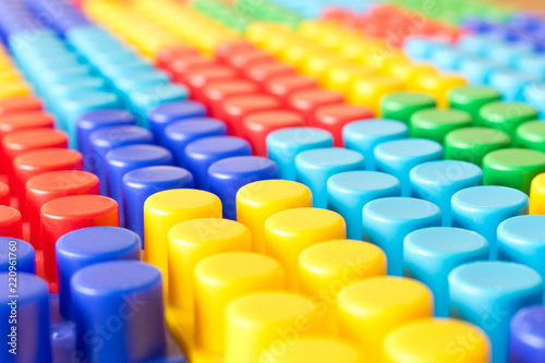 Multicolored children's plastic constructor. Conceptual approach to the development of creativity in children