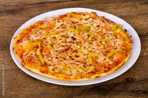 Pizza with bell pepper