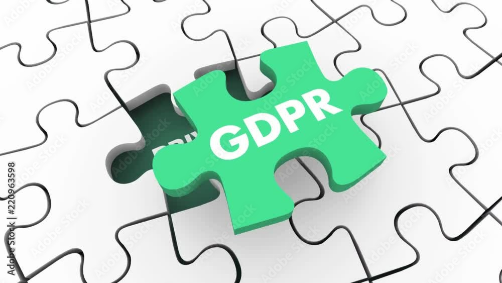 GDPR Privacy Rules Regulations Compliance Puzzle 3d Animation GDPR Privacy Rules Regulations Compliance Puzzle 3d Animation