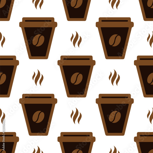 Dark coffee cup pattern