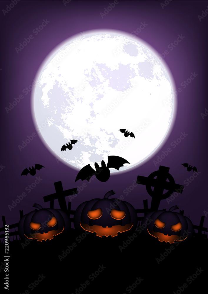 happy halloween day background, pumpkin monster vector design 01 [Converted]