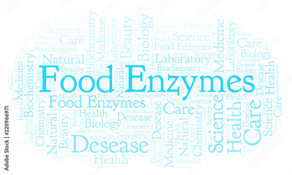 Food Enzymes word cloud. Food Enzymes word cloud.