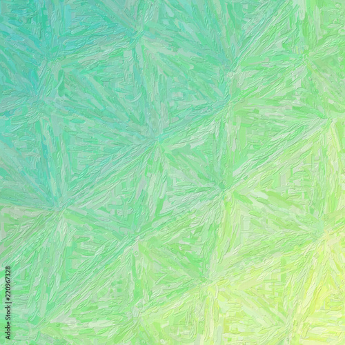 Nice abstract illustration of green, yellow and lapis lazuli Impasto with long brush strokes paint. Good background for your prints.