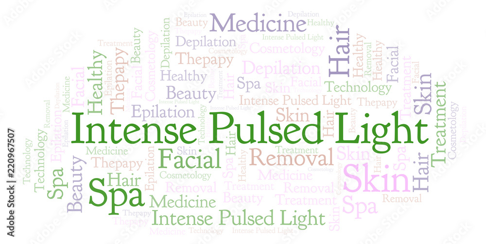Obraz premium Intense Pulsed Light word cloud.