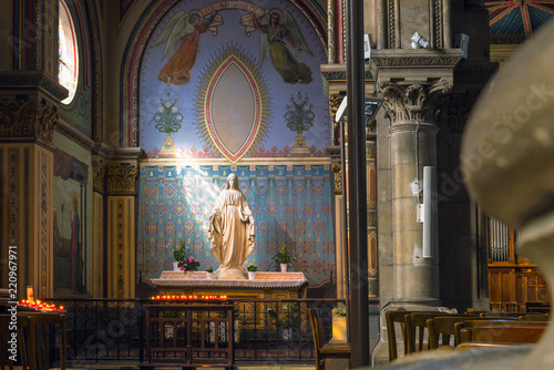 Blessed Virgin Mary in the Sainte Marie de la Bastide church, France, Bordeaux.