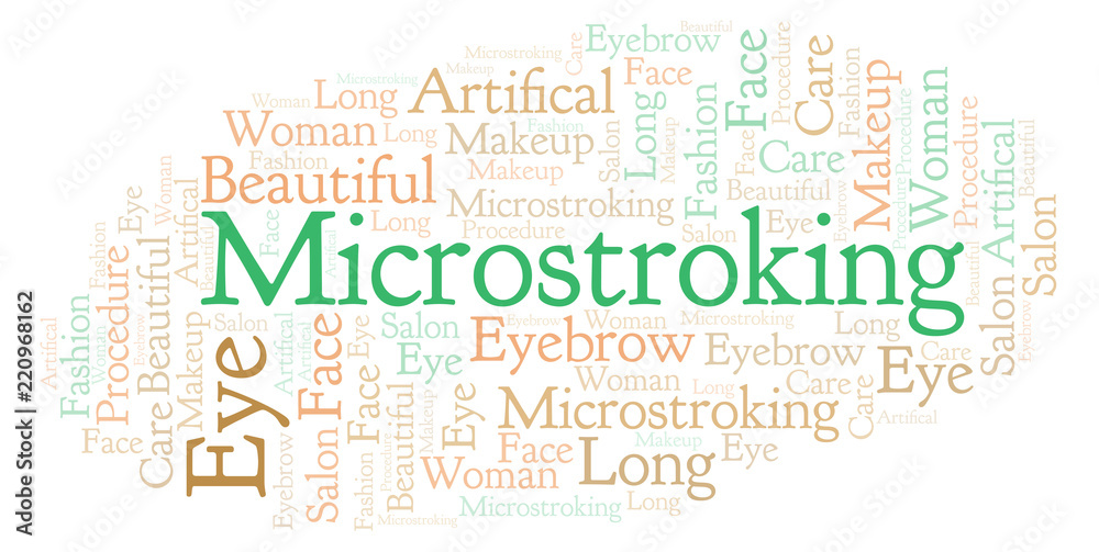 Microstroking word cloud.