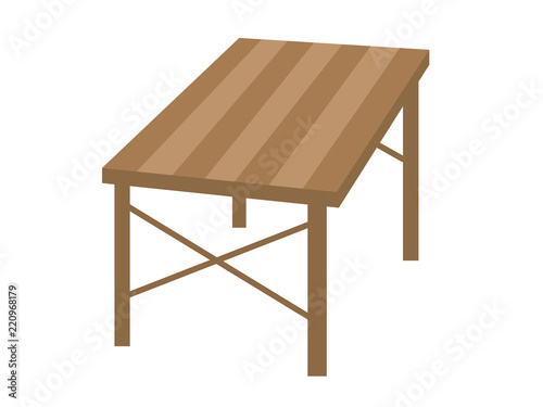 木製のテーブルのイラスト