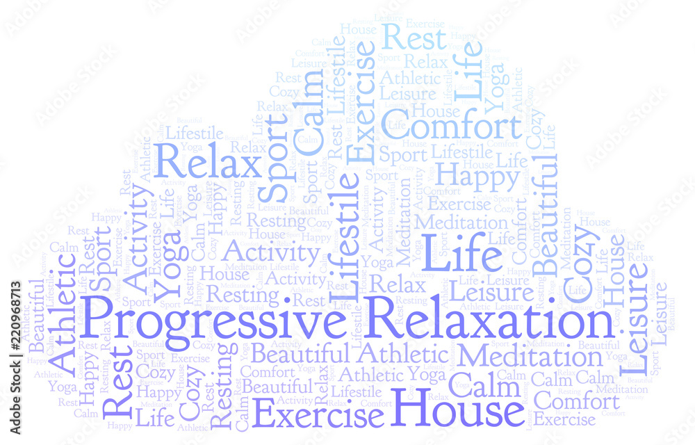 Obraz premium Progressive Relaxation word cloud.
