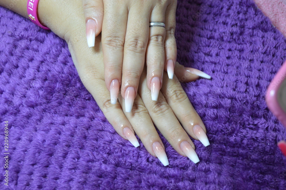 Fototapeta premium Acrylic Nails Manicure PolyGel