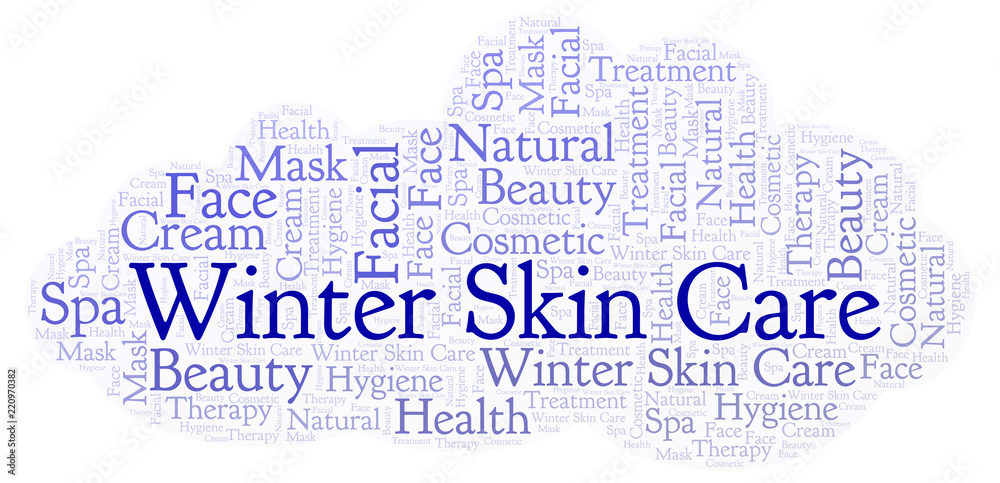 Obraz premium Winter Skin Care word cloud.