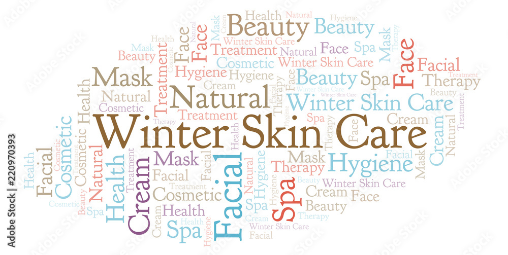 Obraz premium Winter Skin Care word cloud.