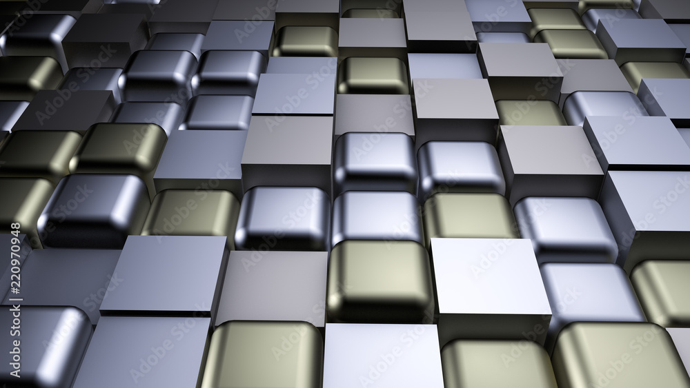 Golden black metallic background with hexagons. 3d illustration, 3d rendering. Golden black metallic background with hexagons. 3d illustration, 3d rendering.