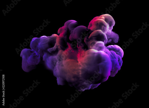 Colorful smoke. 3d illustration, 3d rendering.